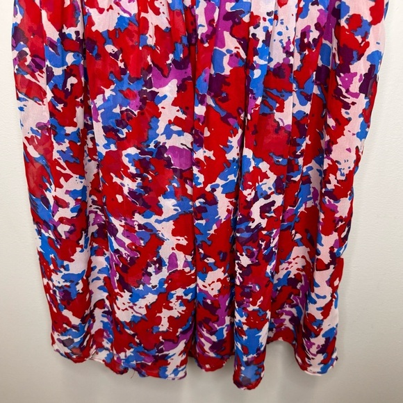 W118 by Walter Baker Red & Blue Scoop Neck Mini Dress Size Small - Picture 4 of 10